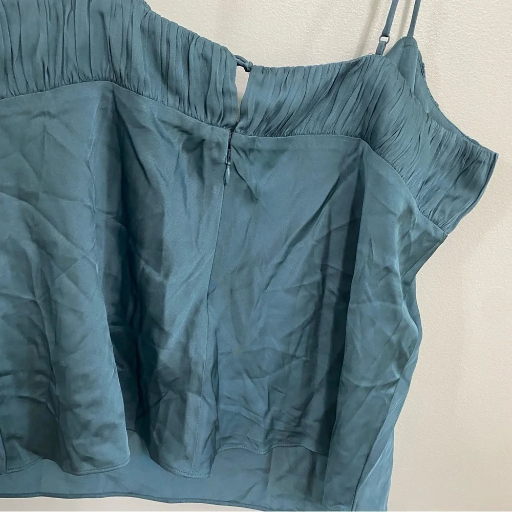 J. Crew Gathered Stretch Cropped Silk Camisole size 20